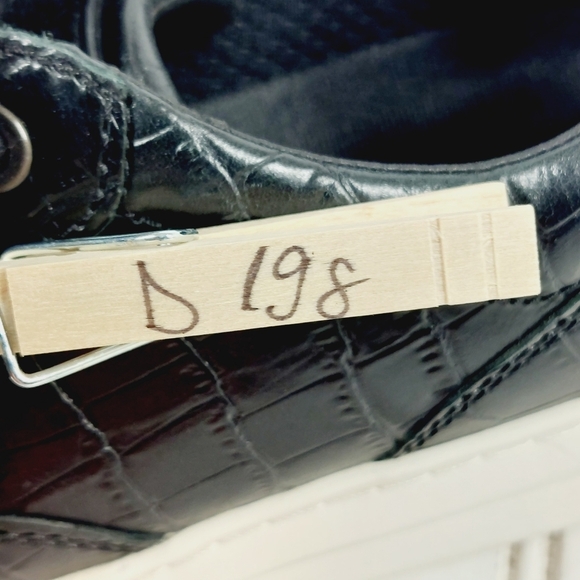 NEW Geox Respira Black Reptile Pattern White Outsole Lace Up Sneakers D198 - Picture 12 of 12